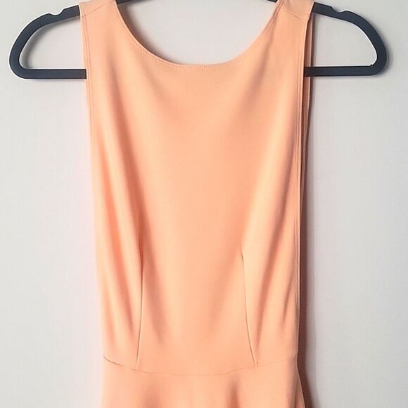 NEW American Apparel Peach Orange Y2k Skater Mini Fit Flare Dress S Indie Sexy - Picture 3 of 16